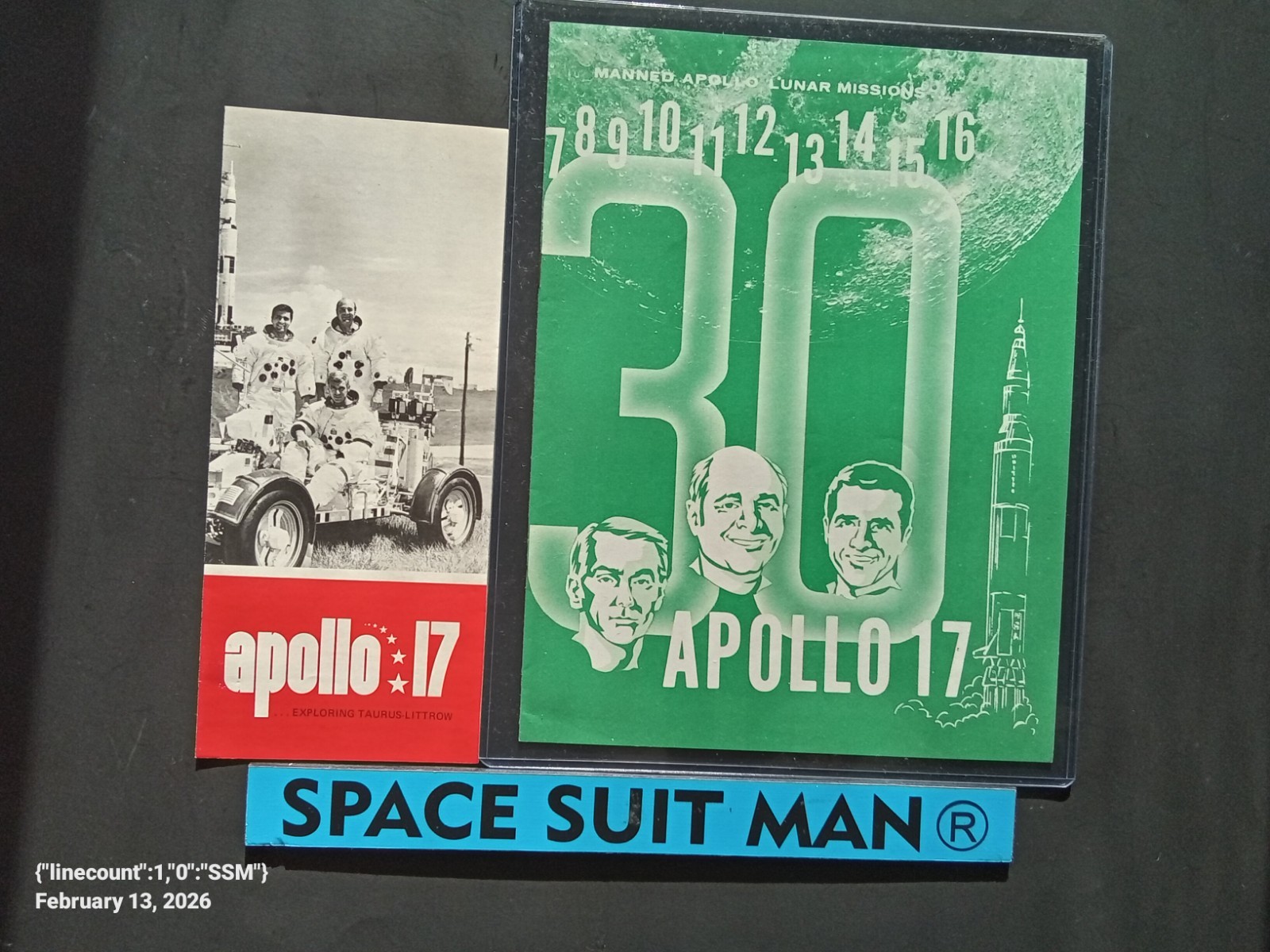 Vintage NASA Apollo 17 Booklet ( 8 Pages ) And Brochure ( 6 pages )