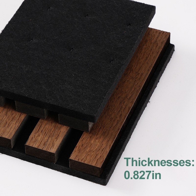 Acoustic Wood Wall Panels Samples Pack-4PCS-Black oak