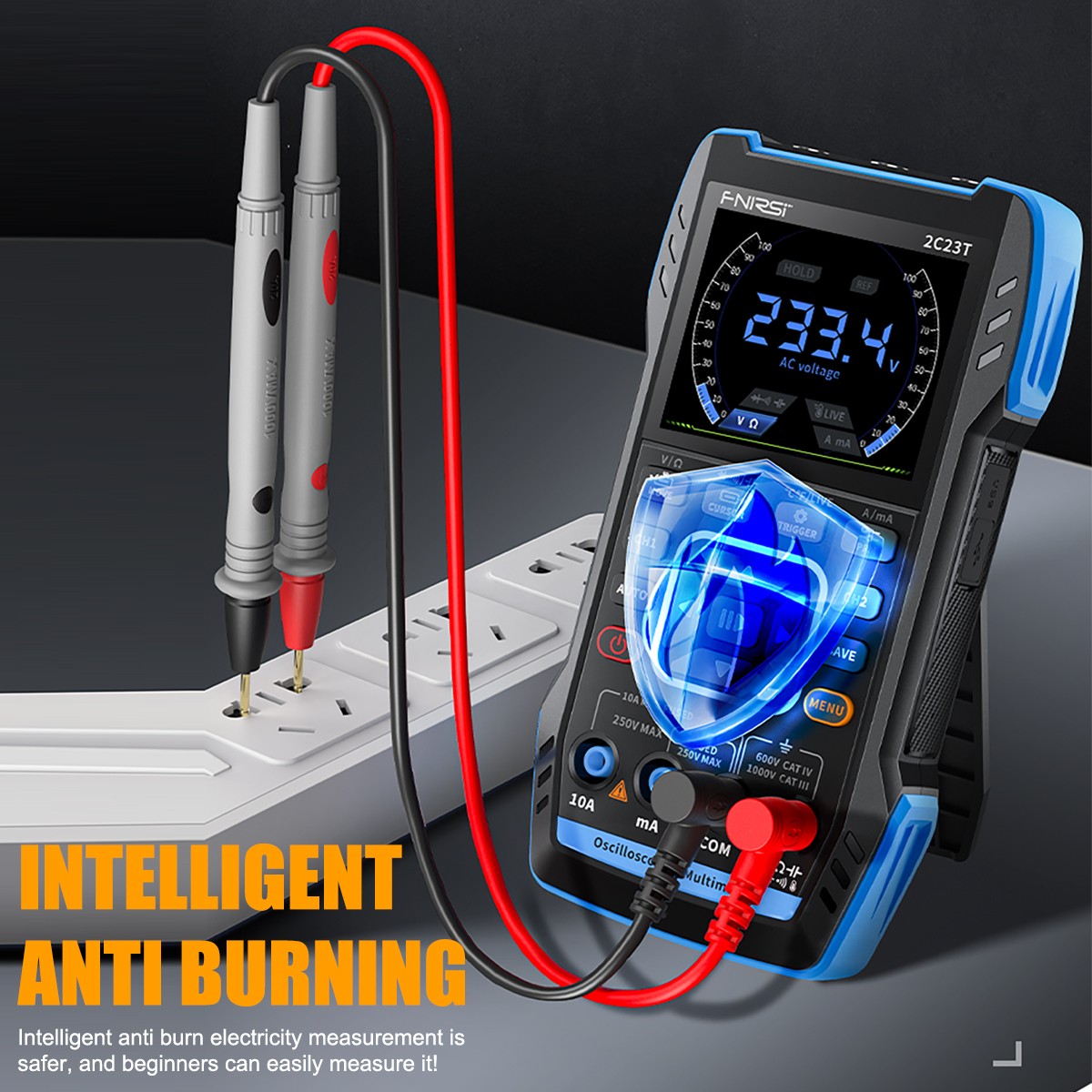 FNIRSI 2C23T Handheld Digital Oscilloscope Multimeter Function Signal Generator+
