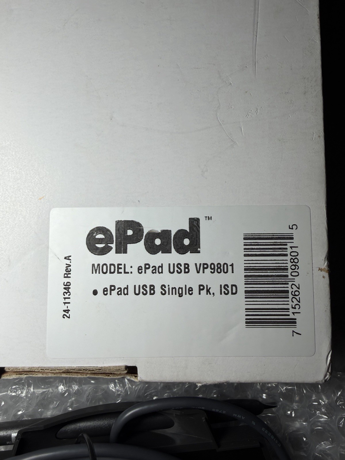 New ePadLink ePad USB VP9801 Electronic Signature Capture Pad & Pen Open Box