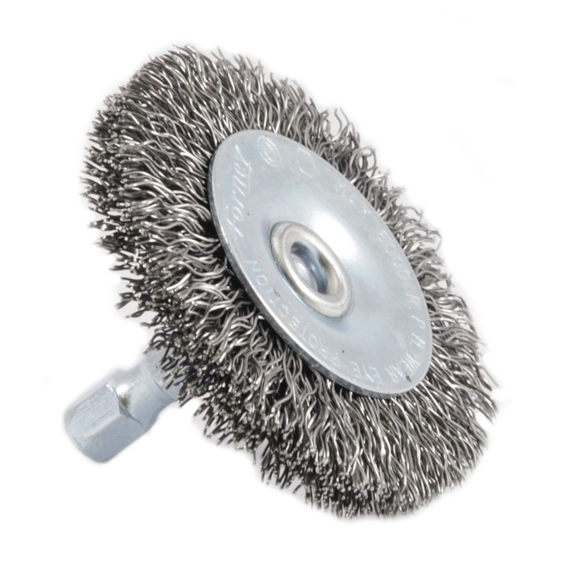 Forney 72727 Coarse 6000 rpm Stem Mounted Wire Wheel Brush 2 Dia. in.