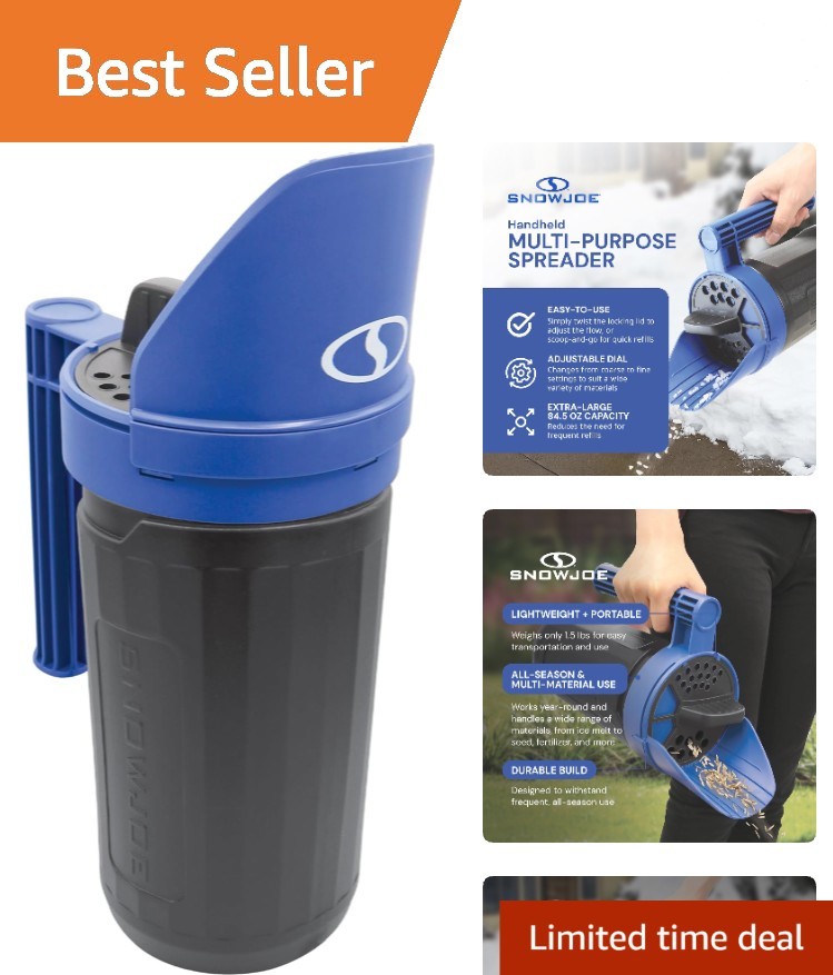 Lightweight Multi-Purpose Spreader with Adjustable Dial for Precision Use