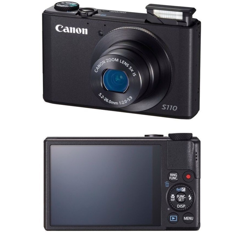 Canon PowerShot S110 Digital Camera 12.1MP 1080p HD Video Recording Black