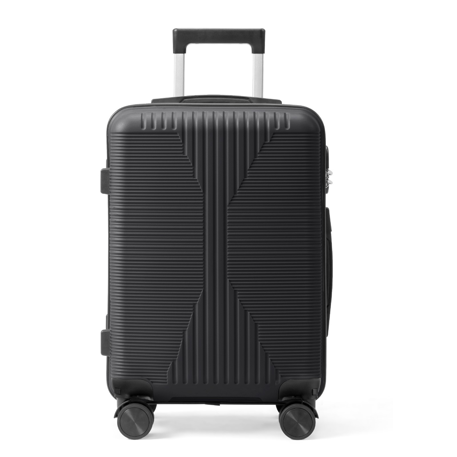 20" Carry On PP Luggage Spinner Wheels Suitcase Telescopic Handle Built-in Lock