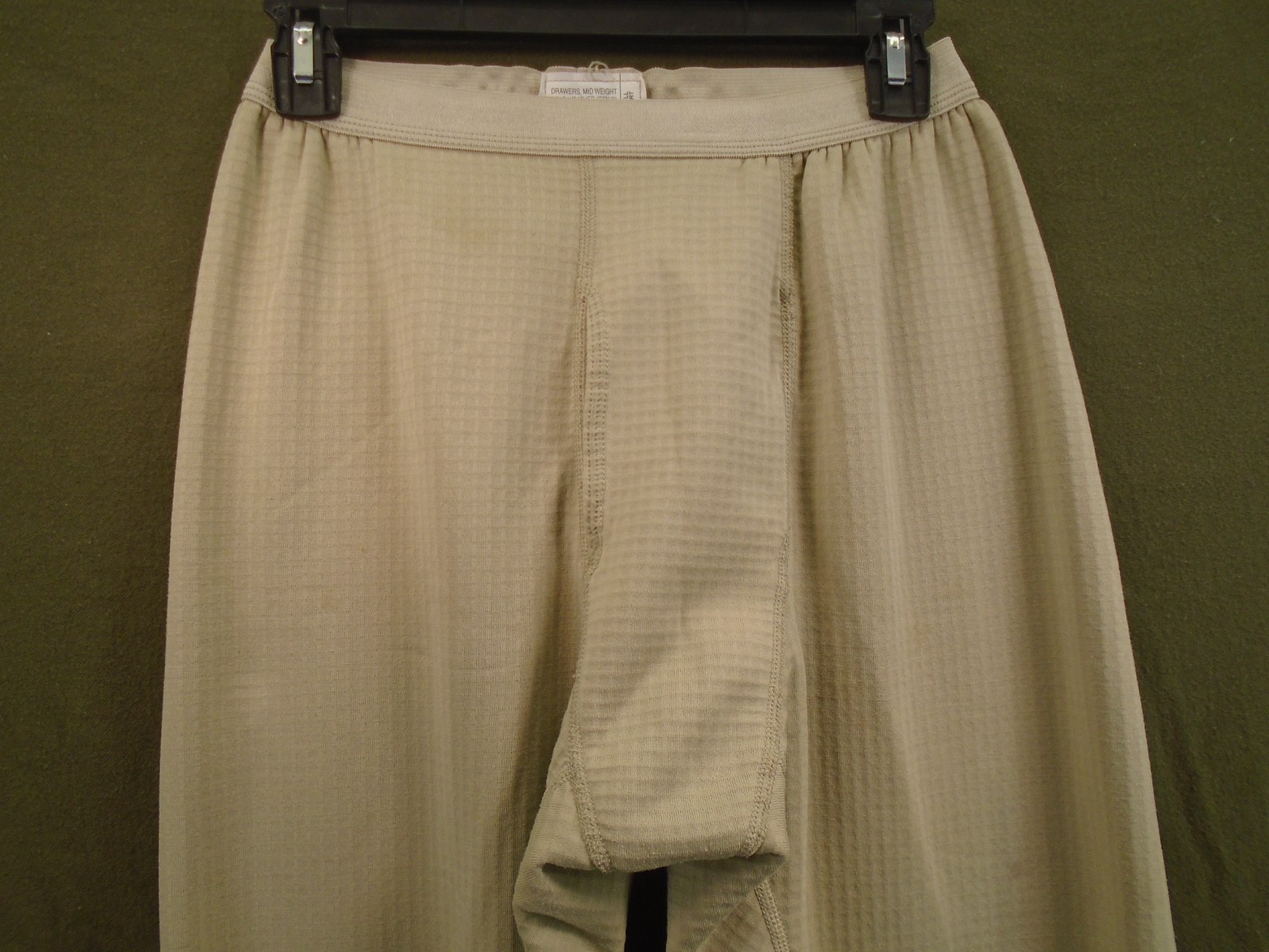 US Military Mid Weight Cold Weather Drawers Waffle Fleece Small Short 2001 242-R