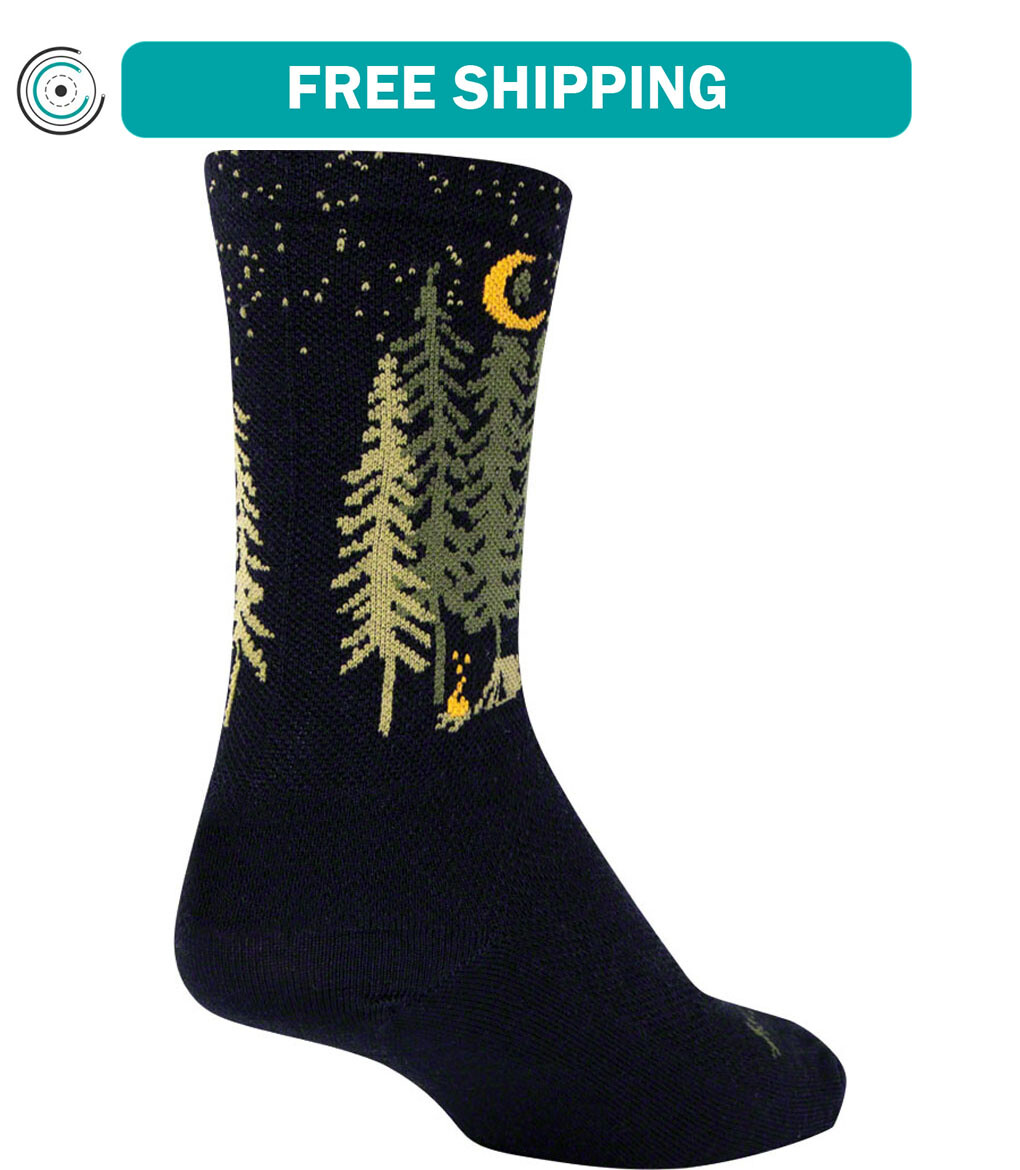 SockGuy Wool Camper Socks - 6 inch, Black, Large/X-Large