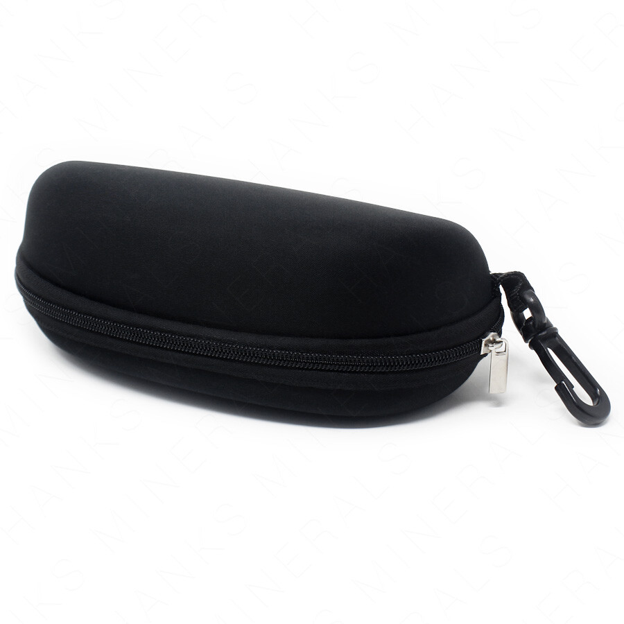 2-Pack Sunglasses Hard Case Eye Glasses Black Clam Shell Zipper With Hook