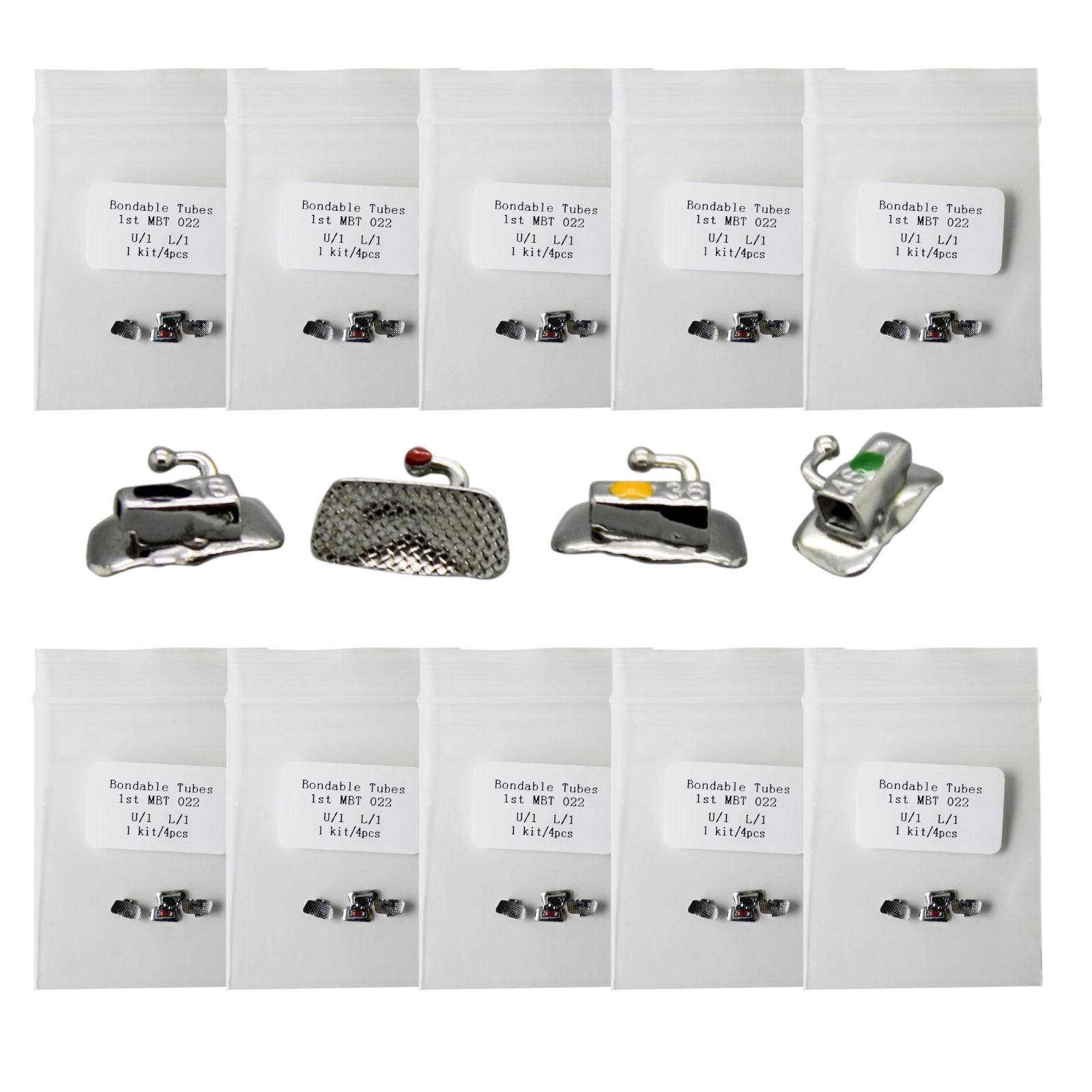 50Set Dental Orthodontic Buccal Tube 1st molar Bracket Bondable MBT 022 Non-conv