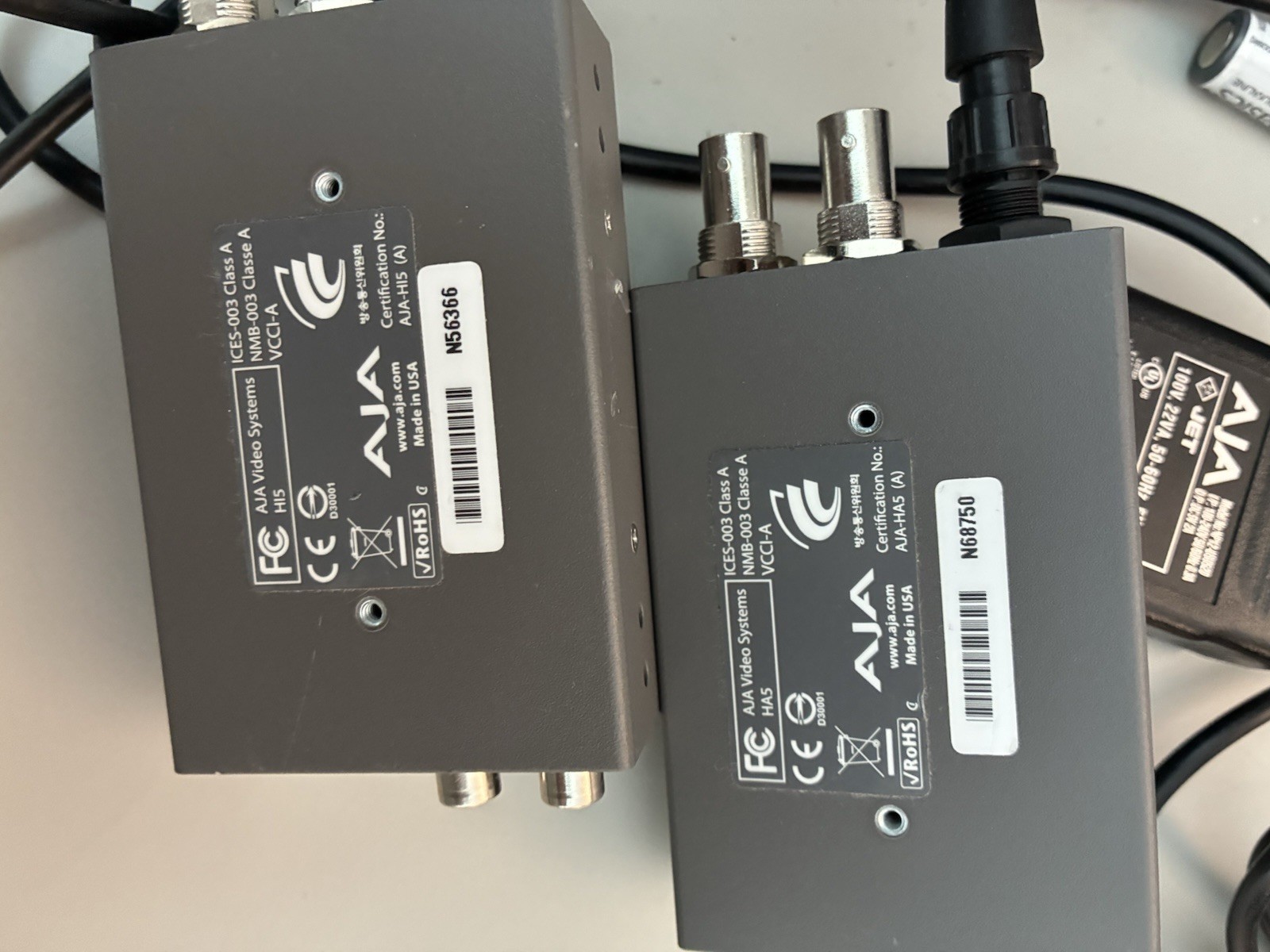 AJA Video Systems Models HI5 and HA5 This sale is for these 2 units