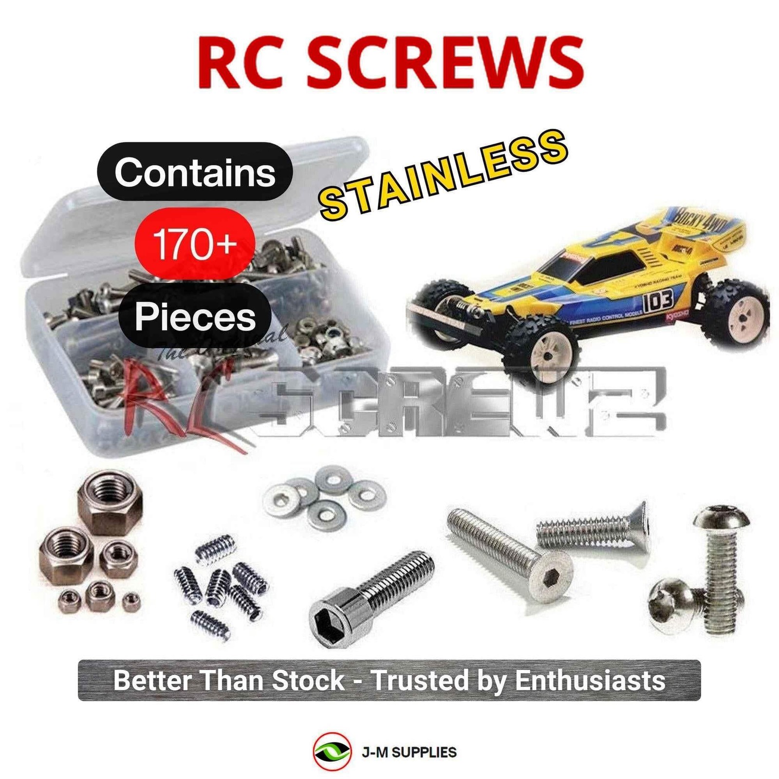 RCScrewZ Stainless Screw Kit kyo010 for Kyosho Rocky 4WD 1/10 3101/Vintage | SET