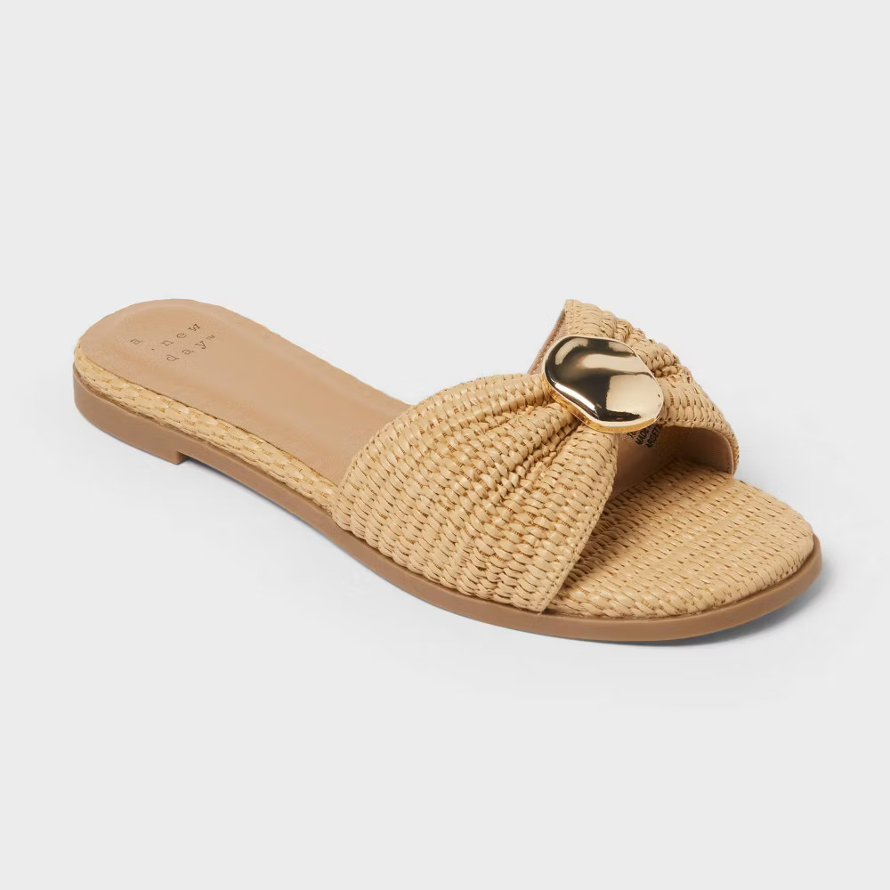 Women’s Kalina Sandals with Memory Foam Insole - A New Day Natural