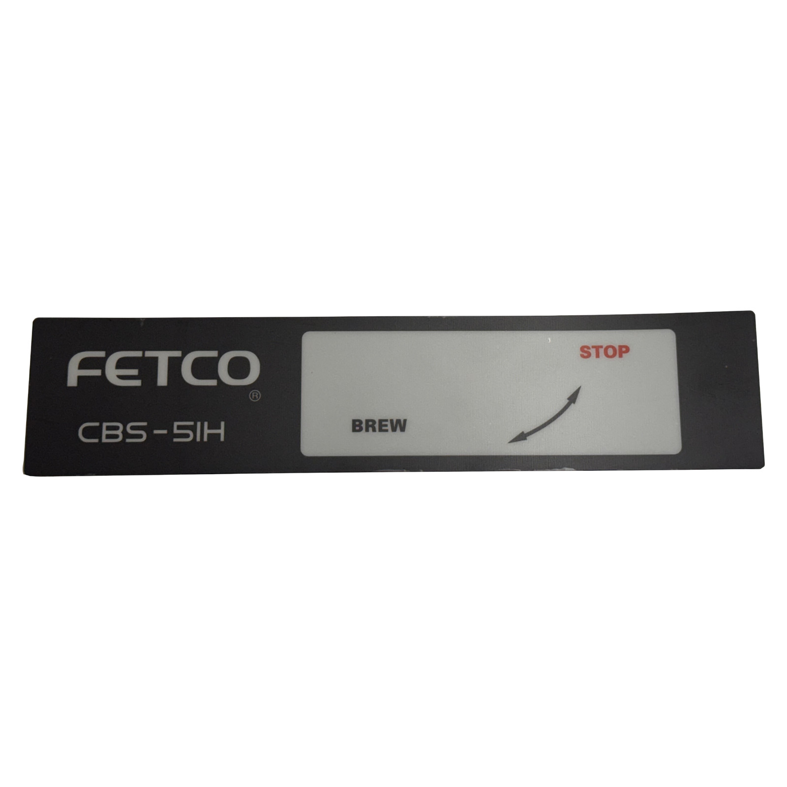 Fetco 1045.00021.00 Overlay Horizontal Panel CBS-51 OEM Genuine Replacement Part