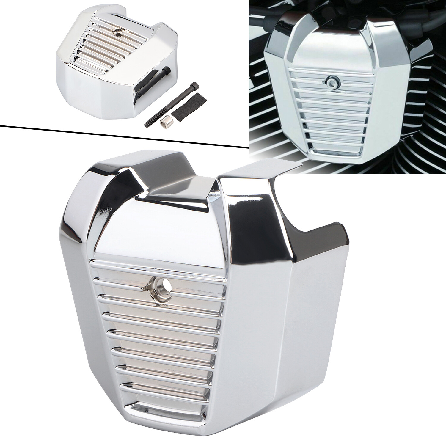 Chrome Precision Coil Cover For Harley Softail FLSL Heritage Classic Fat Bob Boy
