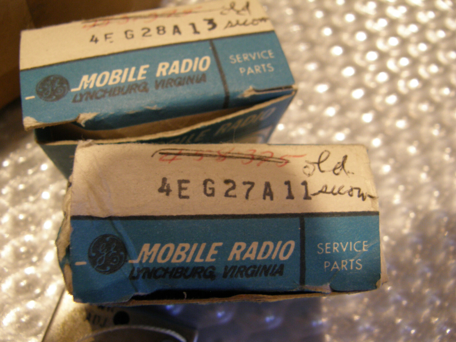 Lot of mobile 2 way radio parts knobs hybrid 2" Pioneer speaker G.E. 19C311880G4