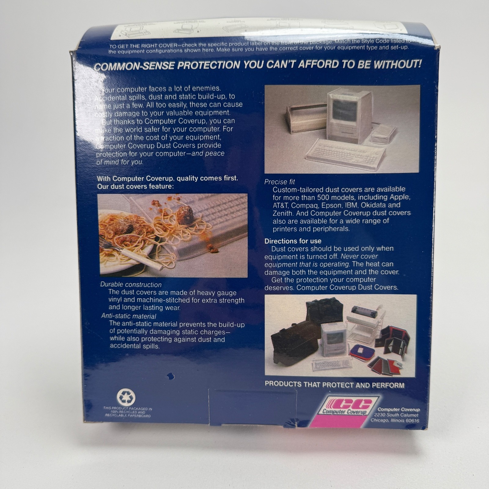 Computer Coverup CC Anti-Static Computer Dust Cover 67872 Factory Sealed