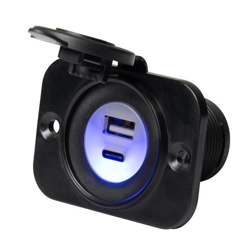 Marinco Sealink Dual USB-A/C Combo Charger (12VDUSBAC)