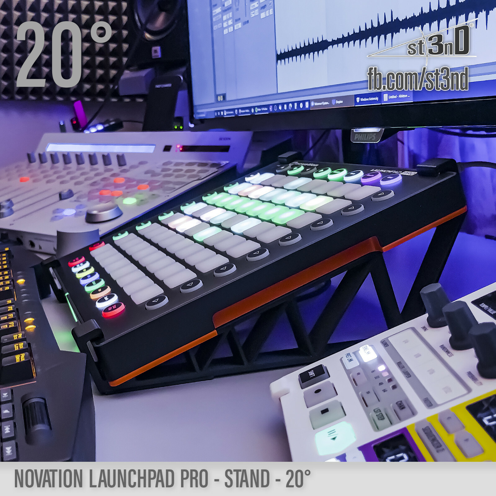 NOVATION LAUNCHPAD PRO STAND - 20 degrees - 3D printed - 100% Buyer satisfaction