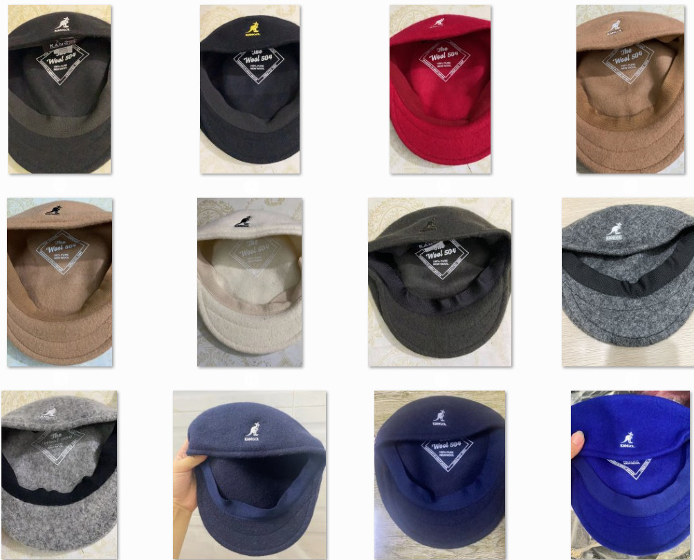Kangol Wool 504 Flats Hat Men Women Casual Woolen Beret Hat Winter Newsboy Cap