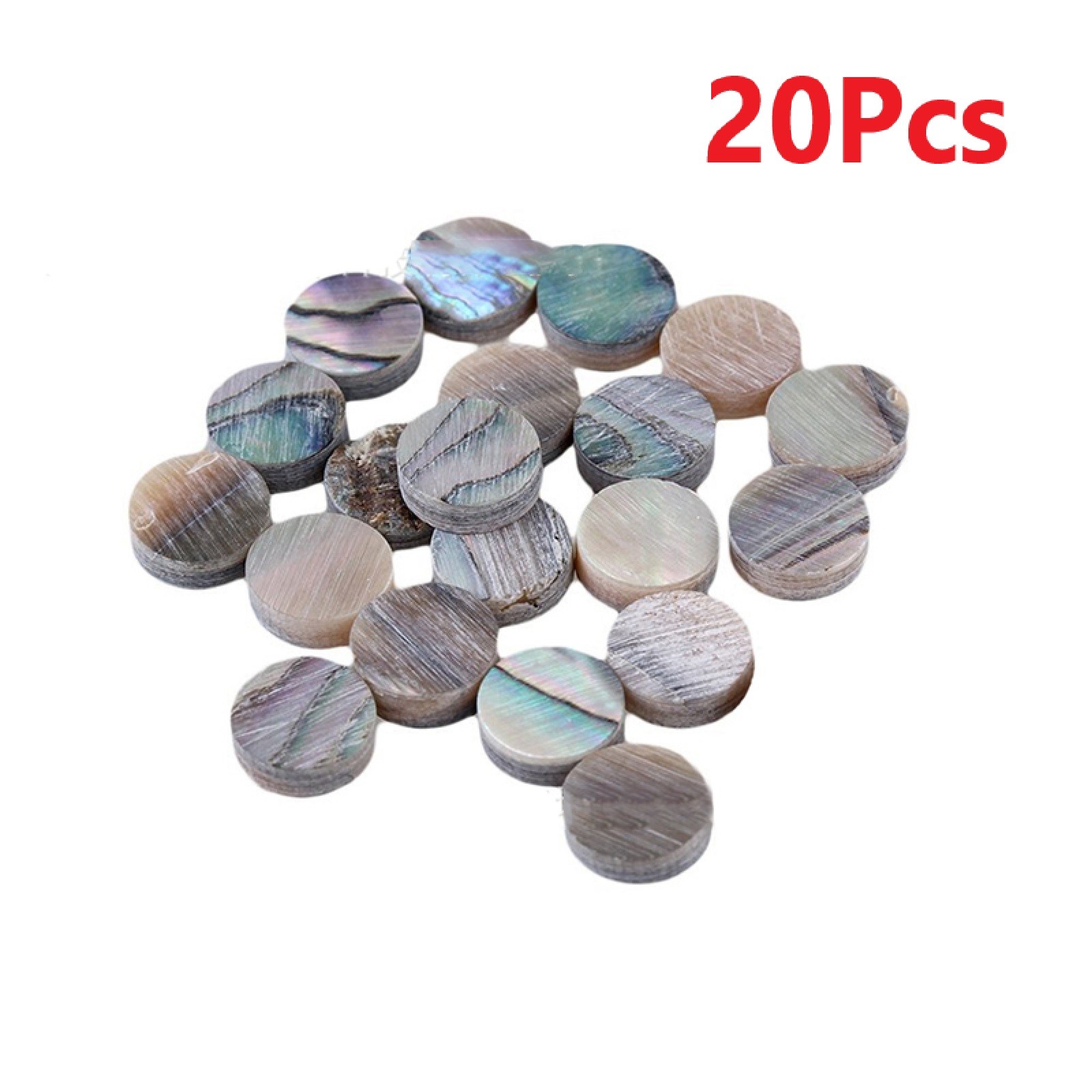 For Ukulele Guitar 20PCS 6mm Round Abalone Fretboard Position Mark Inlay Dots r