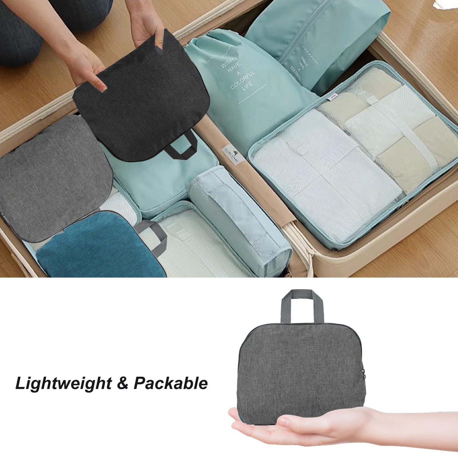 25L Ultra Lightweight Packable Backpack Foldable Hiking Travel Daypack Gray