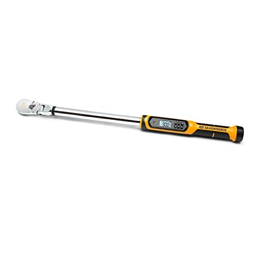 GEARWRENCH 1" 2" FLEX HEAD ELECTRONIC TORQUE WRENCH 25-250 FT/LBS - BLACK/ORANGE