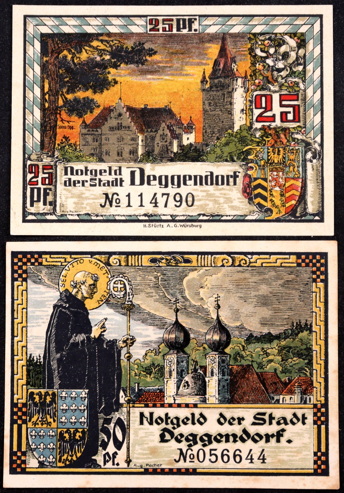 DEGGENDORF 1920 "Utto von Metten, Metten Benedictine Abbey" Complete Set Notgeld