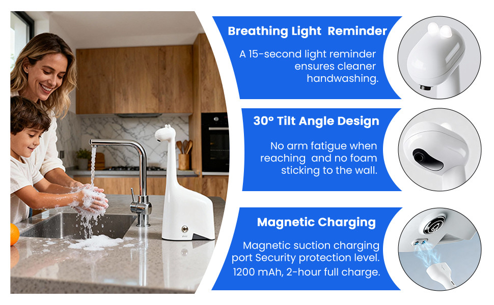 Automatic Foaming Soap Dispenser,10oz/300ml Touchless Smart