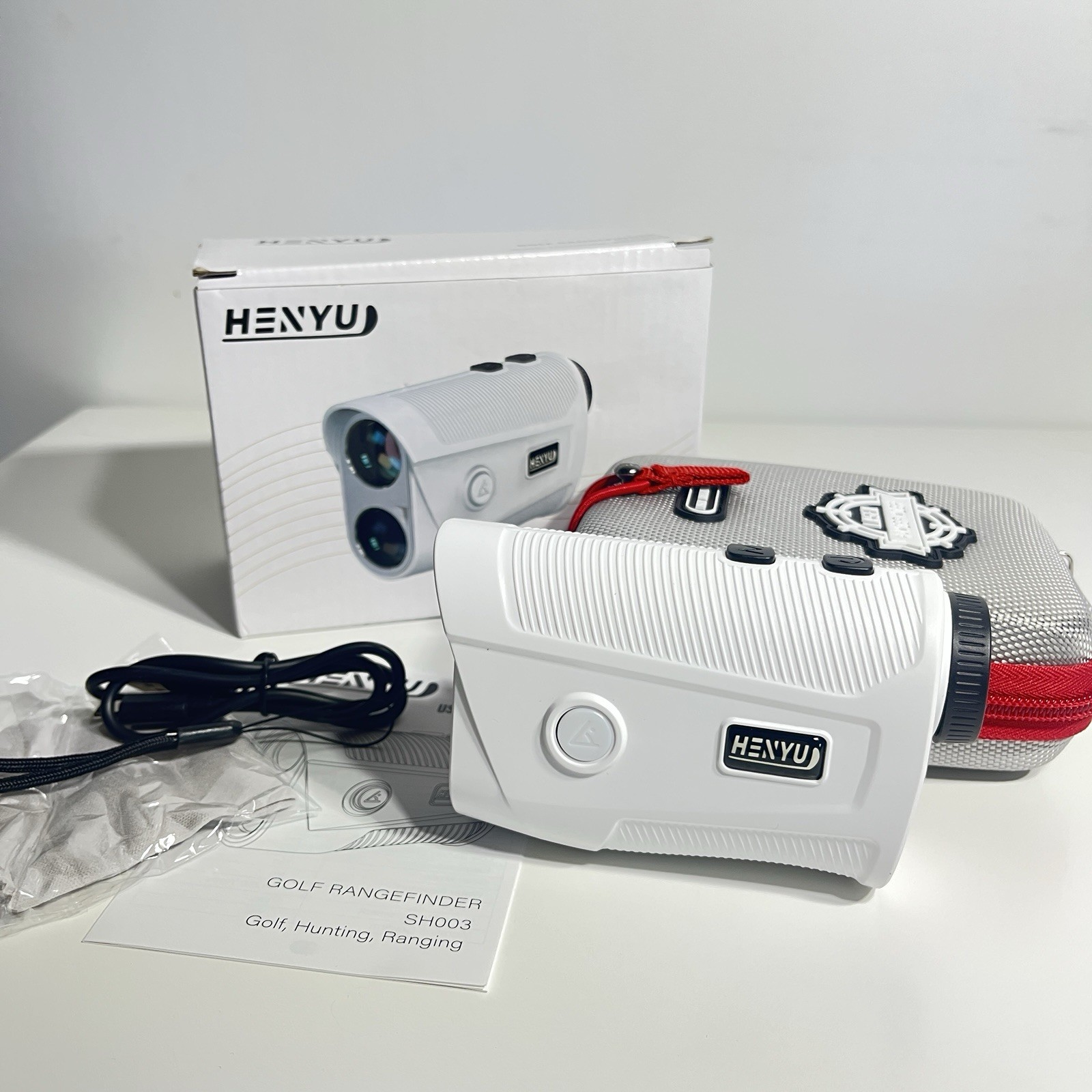 HENYU SH003 Golf Laser Rangefinder White Rechargeable Hunting Targeting