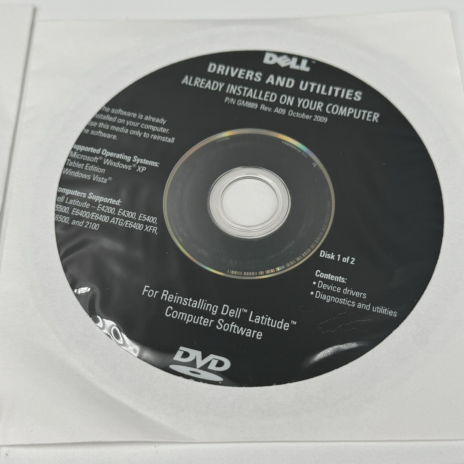 Dell Drivers and Utilities Reinstalling Computer Software 2009 Serial Numbers