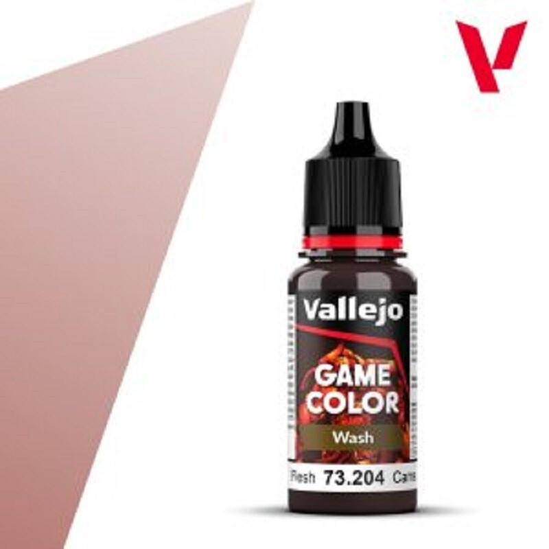 FLESH WASH Vallejo Game Color WASH 73.204 (18 ml/0.60 oz bottle)