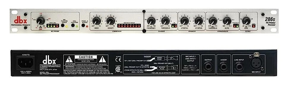 DBX 286S Mic Pre-Amp Processor 286 S Microphone dbx De-esser Phantom Power