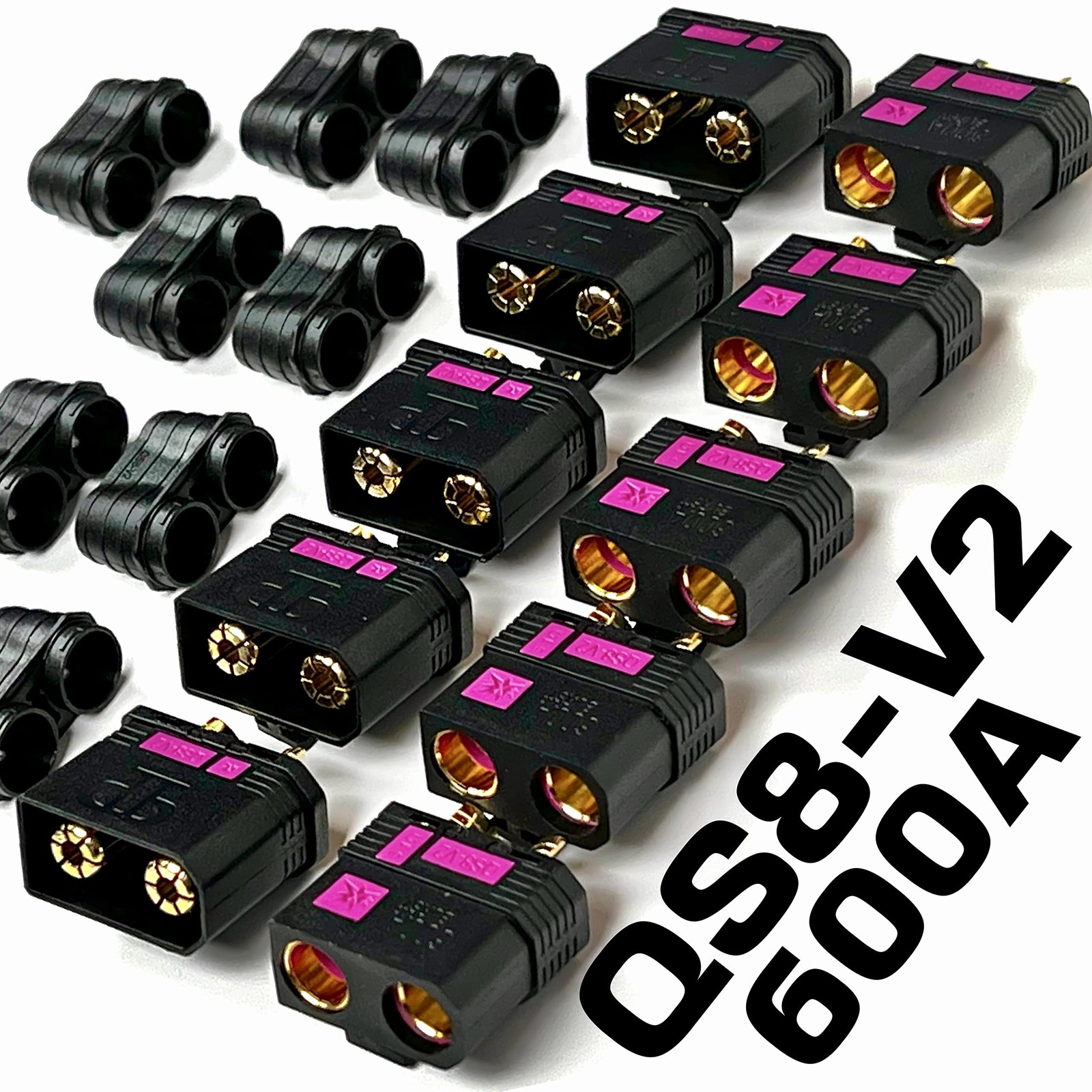 Perfect Pass QS8-V2 Anti-Spark Connector Set (5 Pack) Male & Female + Wire...