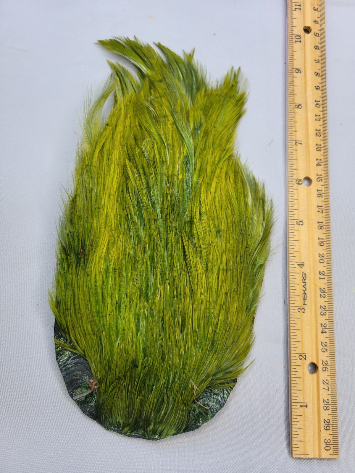 Lot 80,  Top Quality  DARK OLIVE  India Rooster Streamer Neck Cape Feathers