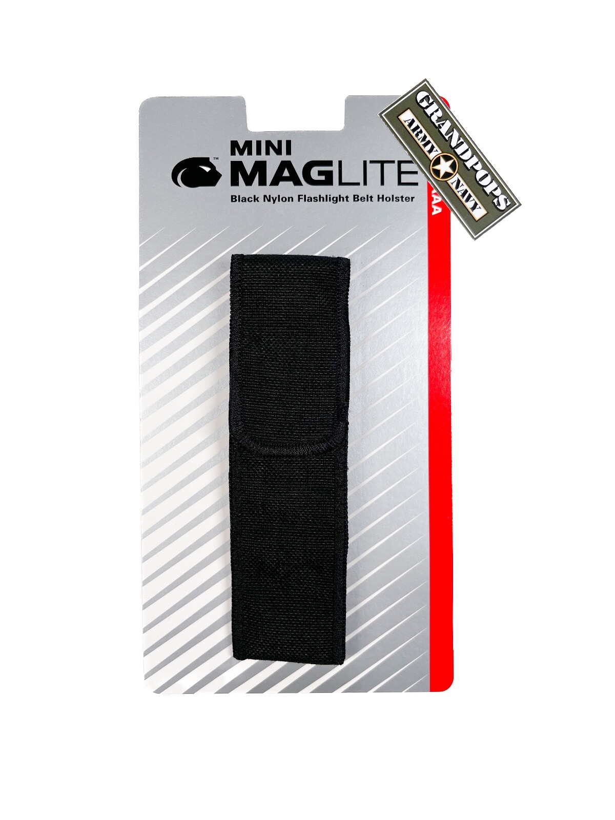 TACTICAL MINI MAGLITE BLACK QUICK RELEASE NYLON MARKER / FLASHLIGHT BELT HOLDER
