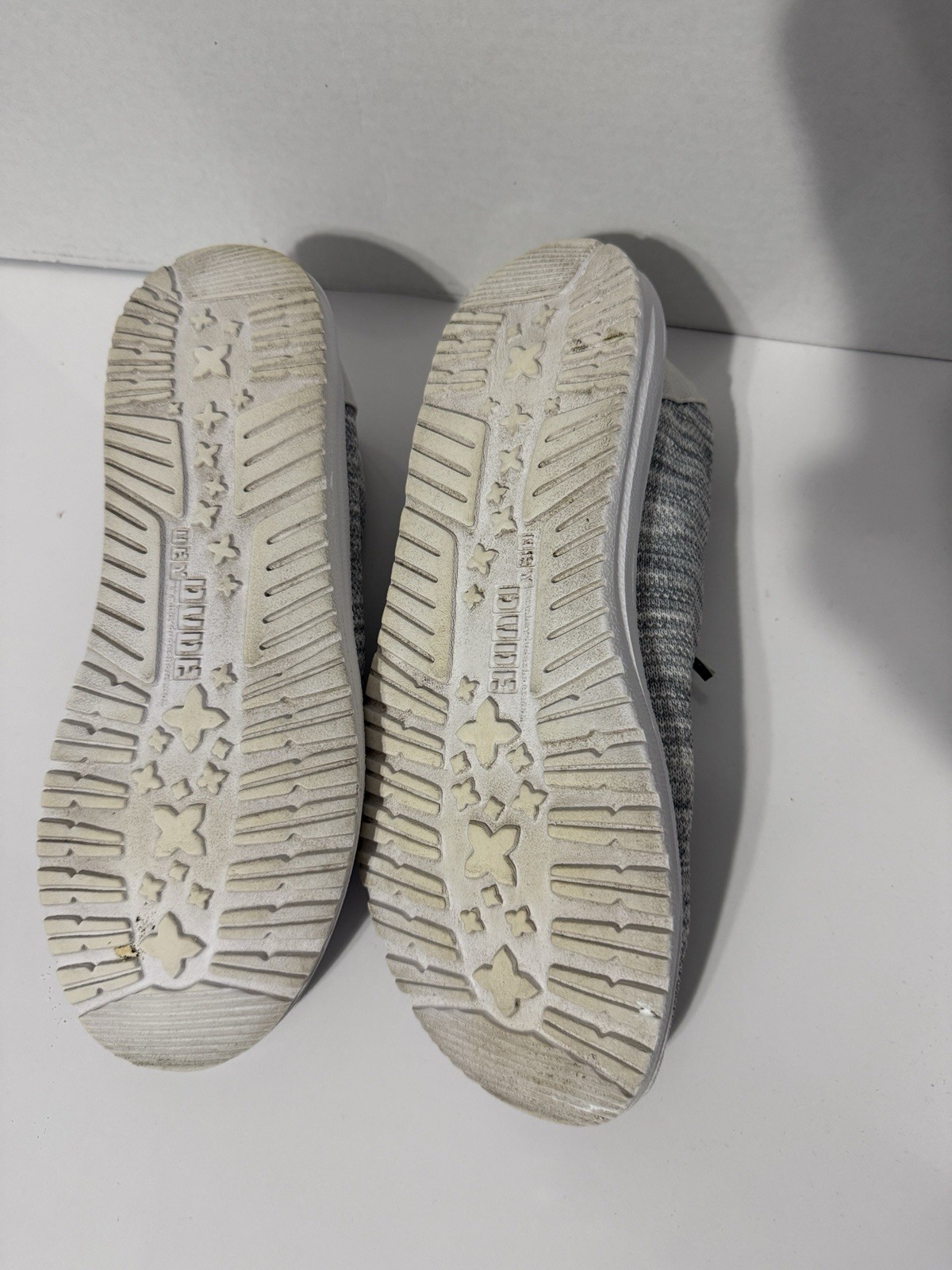 Hey Dude Wendy Sox Glacier Grey Womens Size 9 Slip On Casual Shoes Lightweight