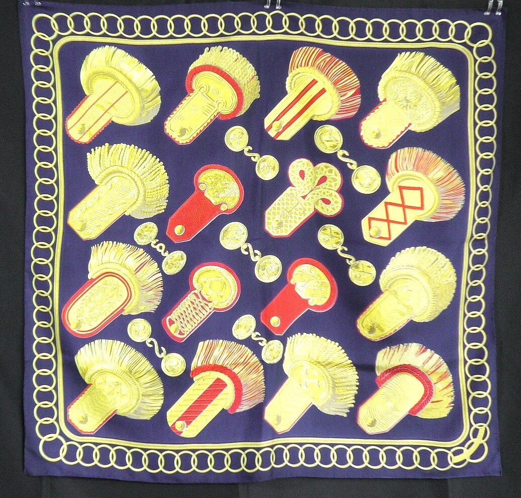 HERMES item Large Scarf Scarf 90 100 Silk D403