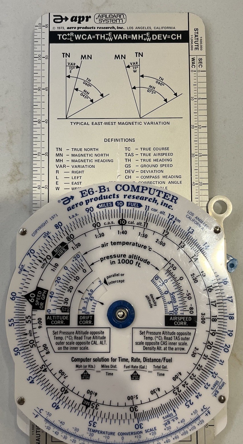 Vintage AERO Products Research E6-B1 Flight Computer Airlearn System Pre-owned