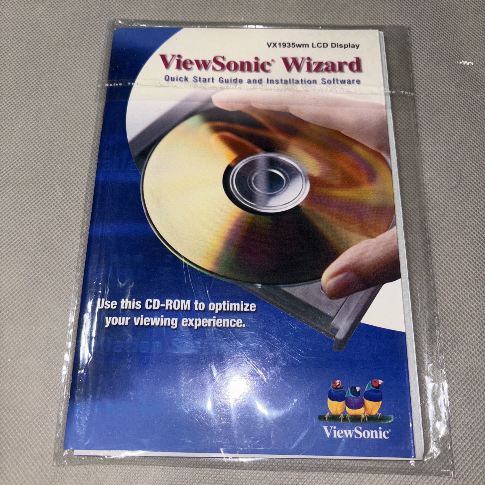 VIEWSONIC WIZARD CD ROM Quick Start and Installation Guide VX1935wm NEW