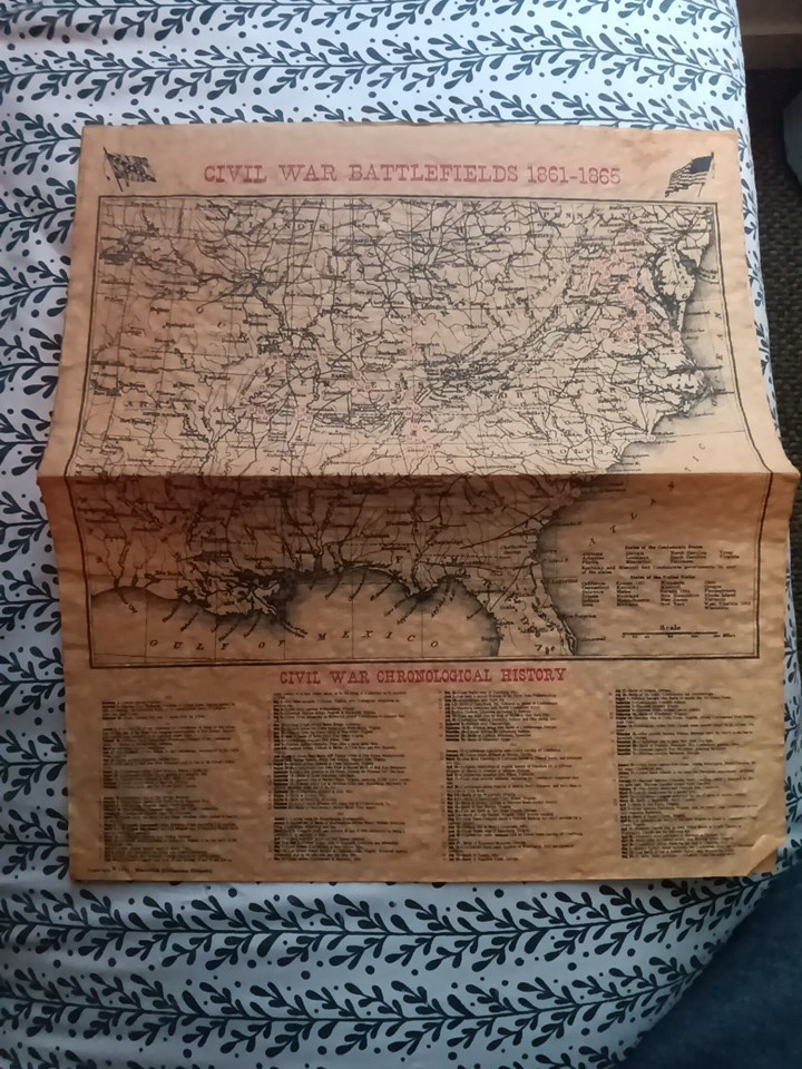 Civil War Battlefields 1861-1865 Poster, Historical Documents Company, 1961