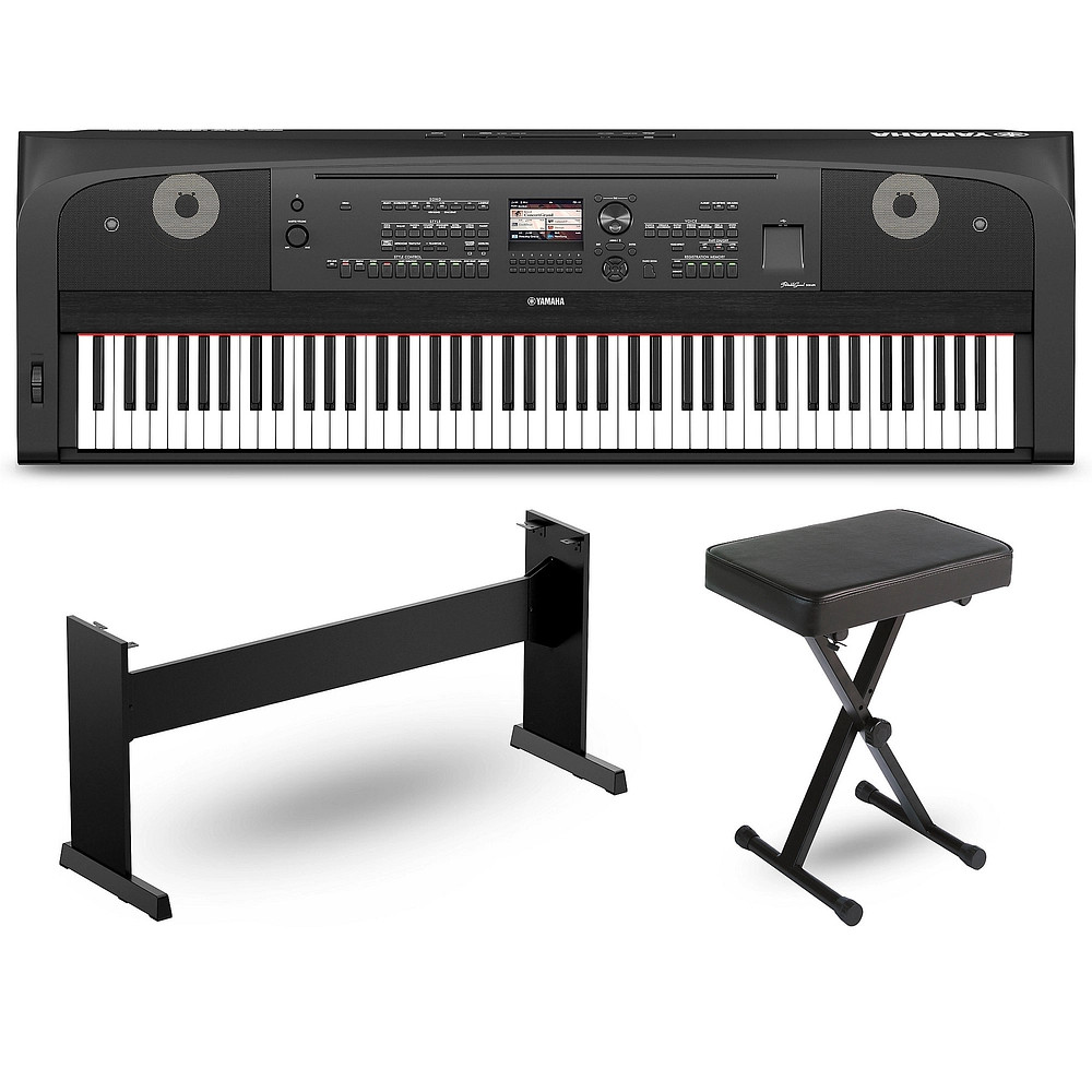 Yamaha DGX670 88Key Portable Grand Piano With Matching Stand and Bench