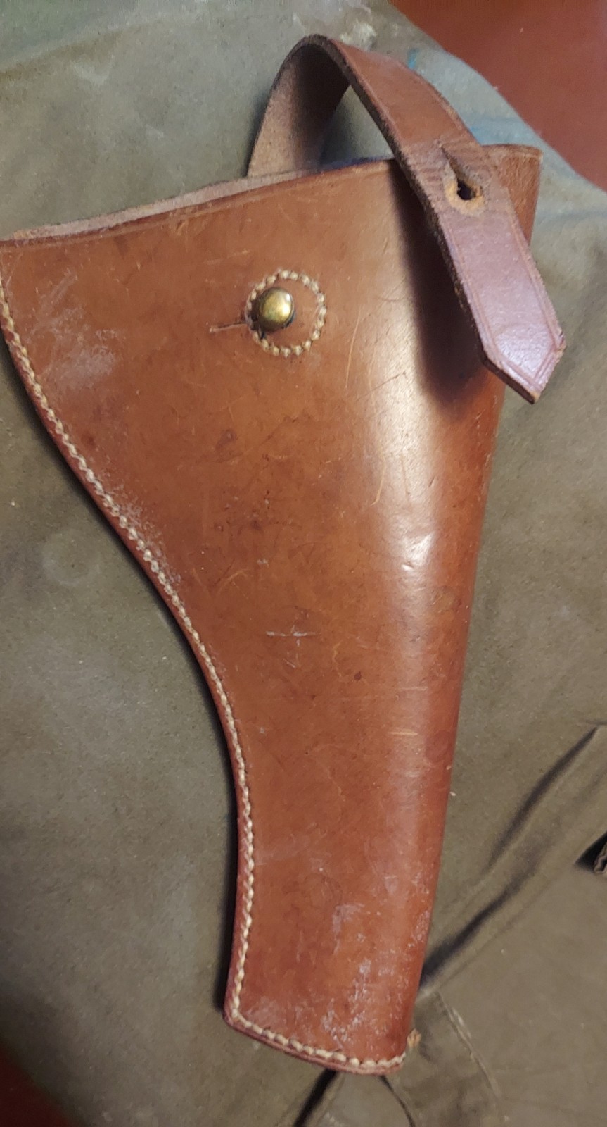 Webley WWI Open Top Pistol Holster with Cleaning Rod Militaria Field Gear