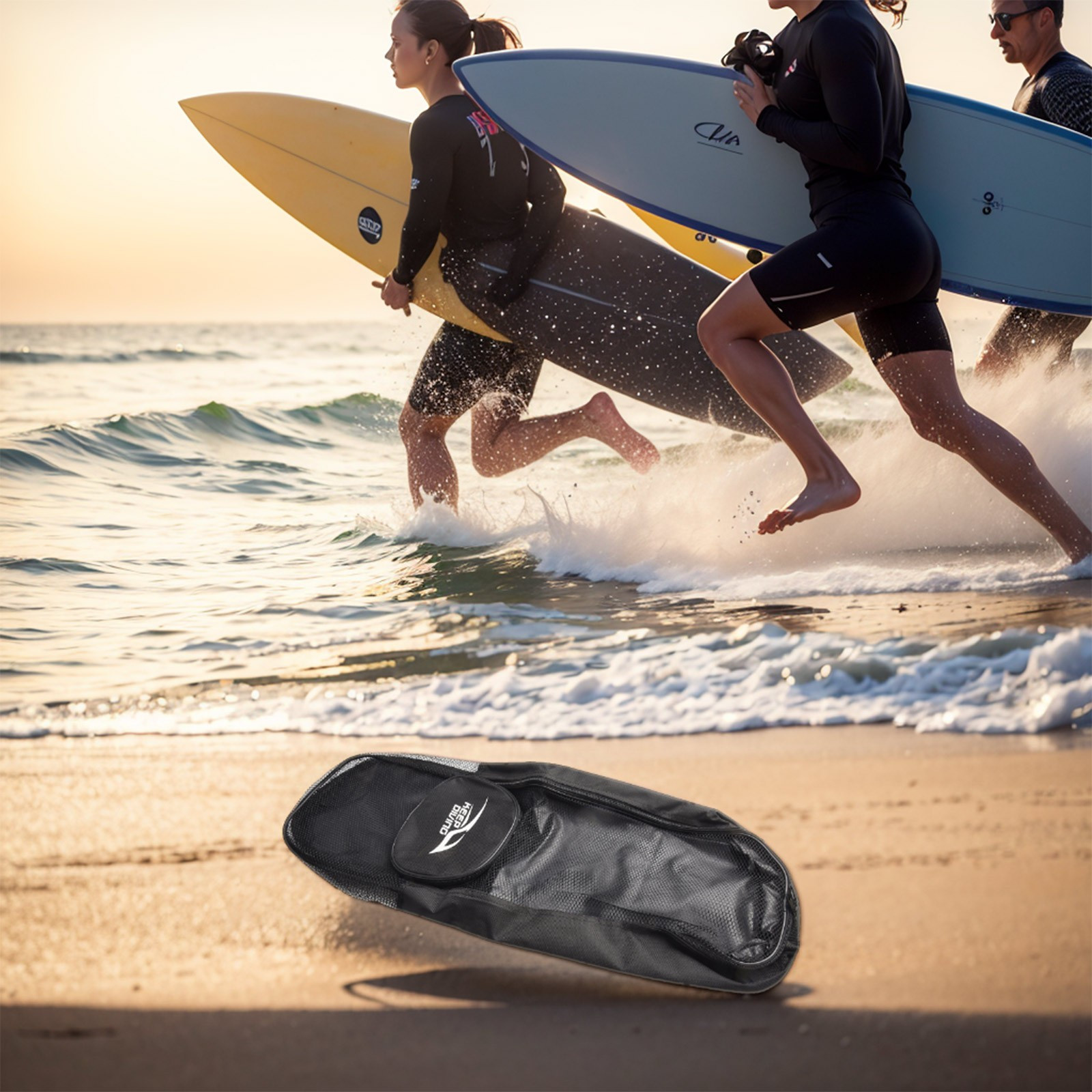Mesh Bag 72*22*12cm Black Portable Underwater Gears Storage Parts
