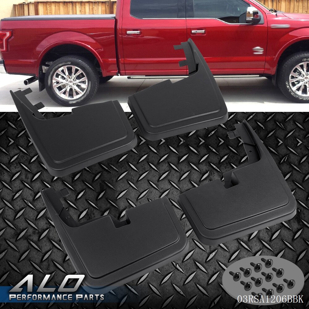 4PCS Mud Flaps Splash Guards for Ford F-150 2015-2020 Pickup W/O Fender Flares