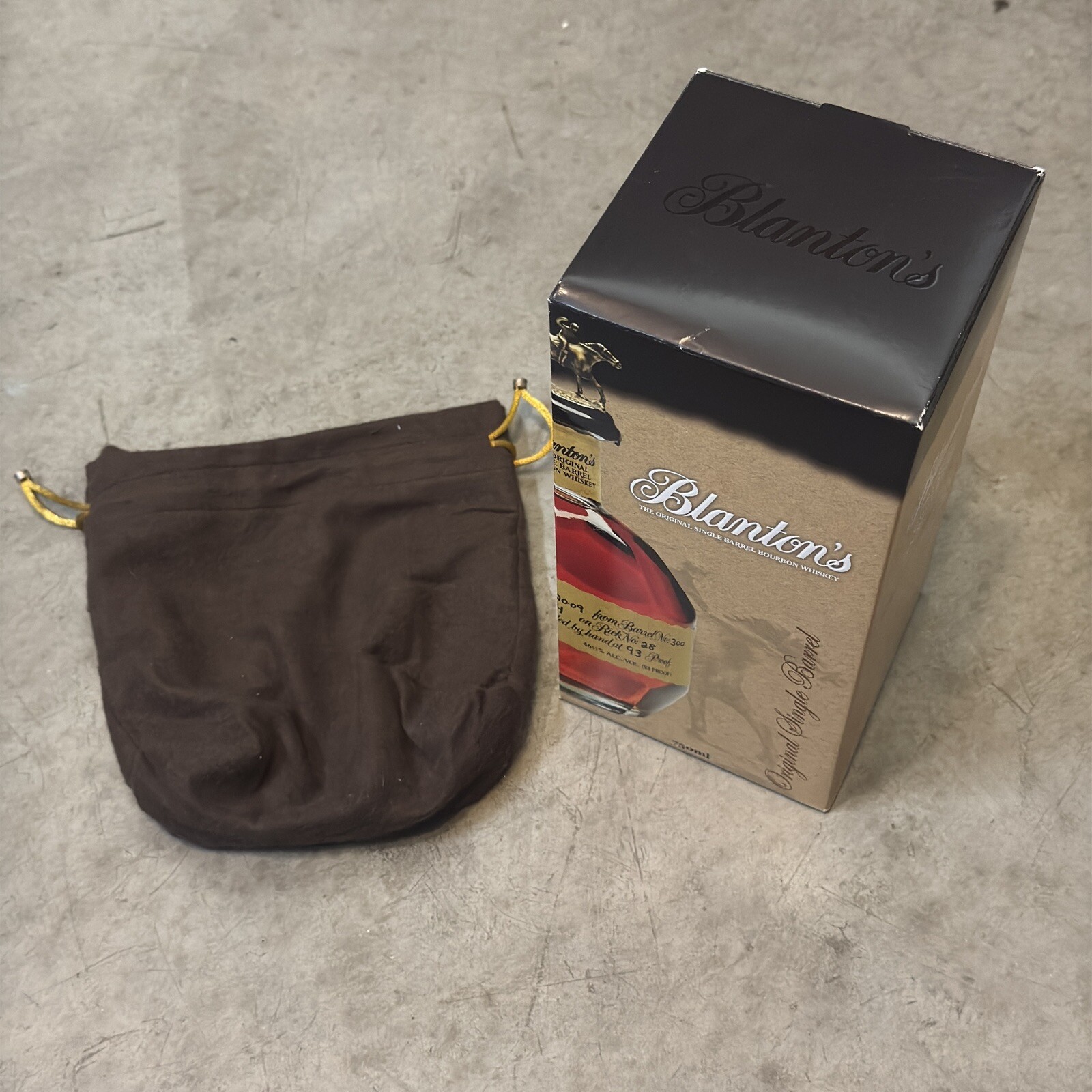 Blantons Bourbon Whiskey Empty Box & Bag Complete Gift & Display Set 750ml