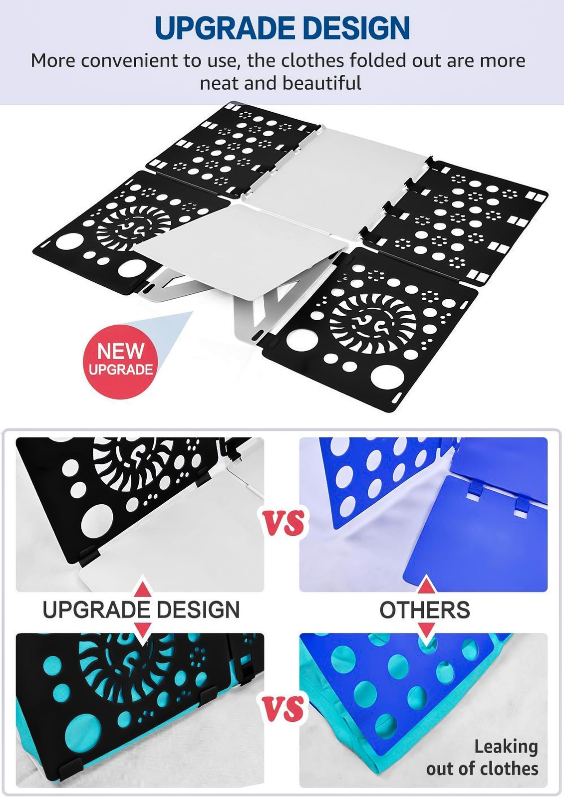 Version 3 Shirt Folding Board T Shirt Clothes Folder Durable Plastic Laundry ...