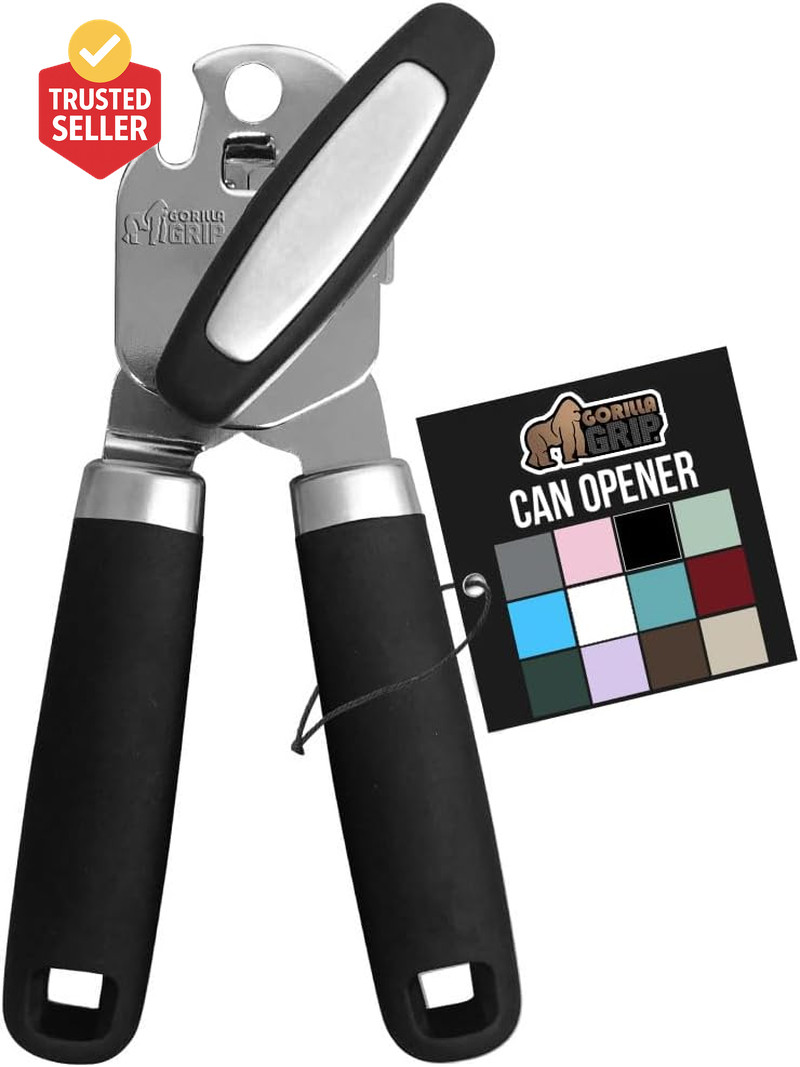 Heavy Duty Stainless Steel Smooth Edge Manual Can Opener and Bottle Openers, Sof