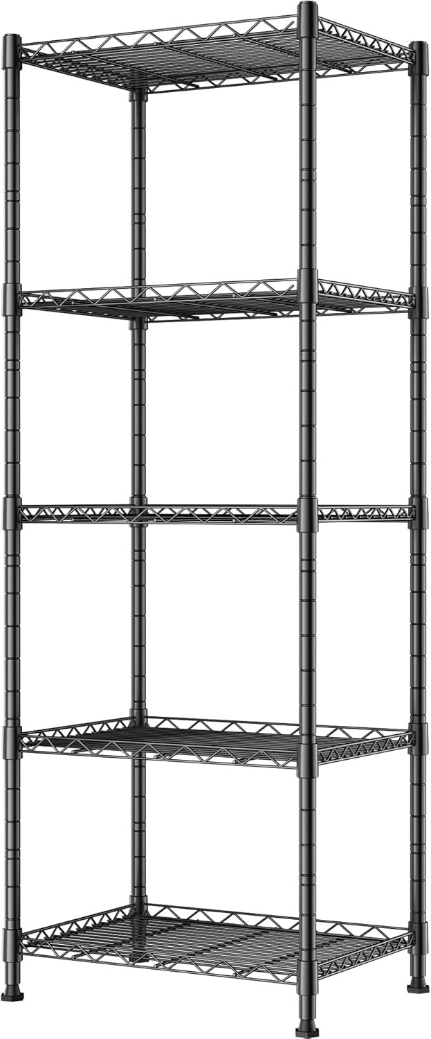 5-Wire Shelving Metal Storage Rack Adjustable Shelves Standing Storage Shelf