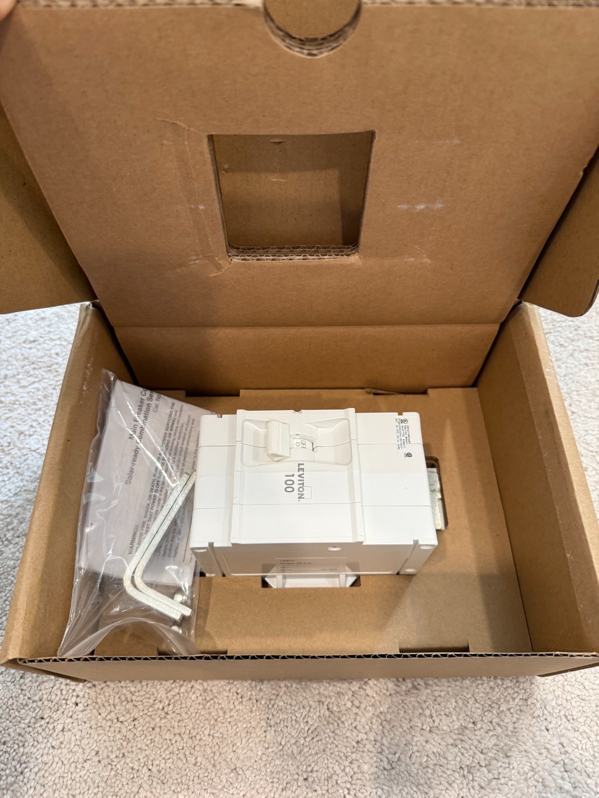 Leviton 100A Main Breaker Conversion Kit (LMB10)
