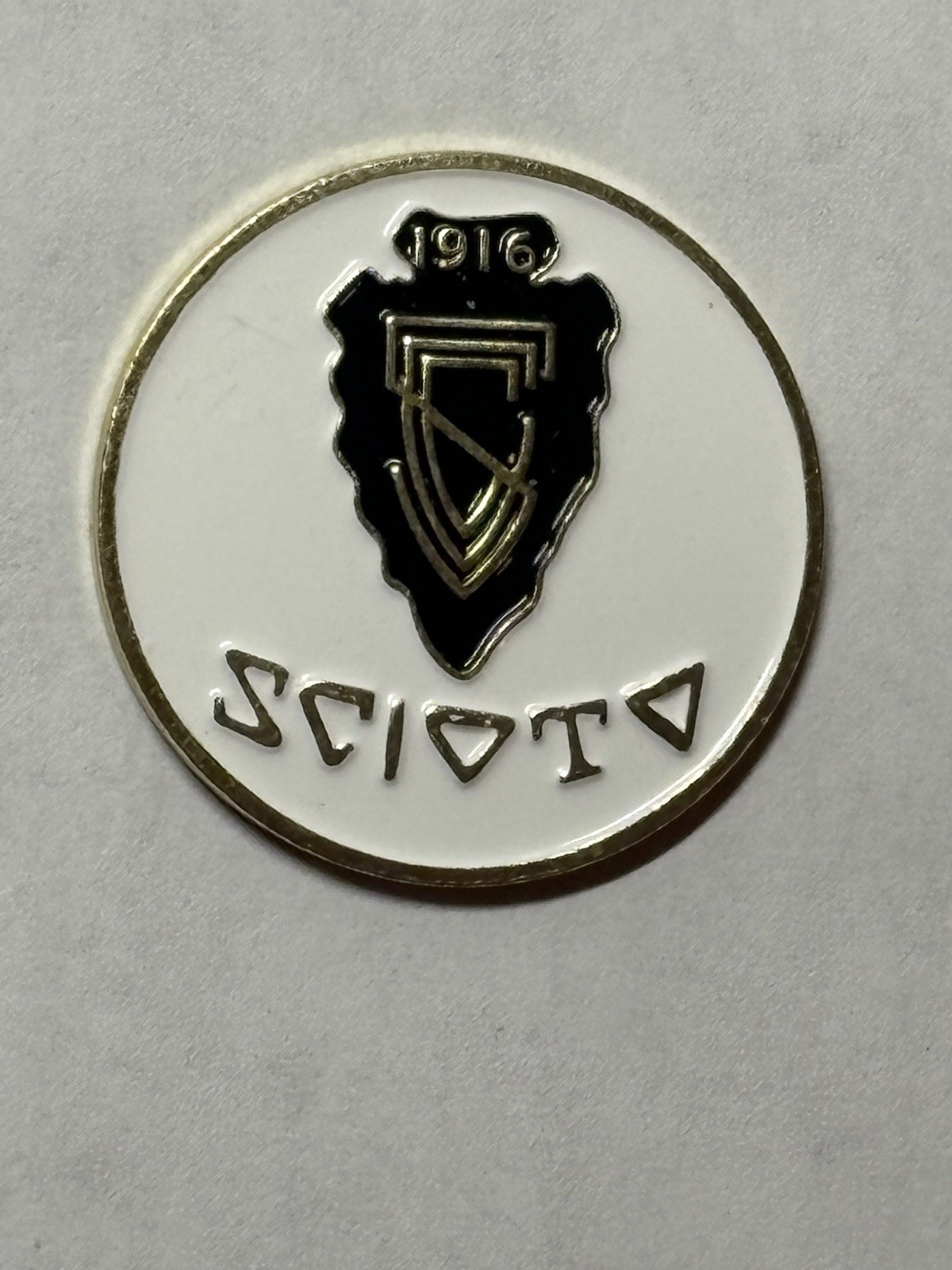 Scioto Country Club Authentic Members 1" Coin Style Golf Marker - A Beauty!