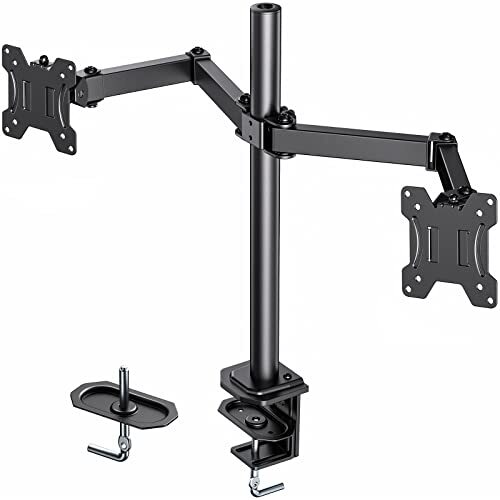 HUANUO Dual Monitor Arms Desk Mount for 13 to 27 inch Heavy Duty Fully Adjust...